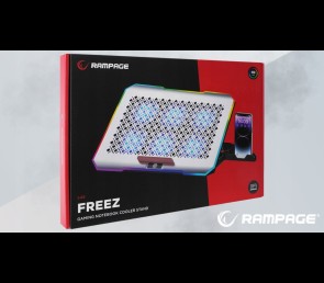Rampage FREEZ Podstawka chłodząca laptopy 9-17 6 wentylatorów RGB srebrna