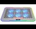 Rampage FREEZ Podstawka chłodząca laptopy 9-17 6 wentylatorów RGB srebrna Rampage FREEZ Podstawka chłodząca laptopy 9-17 6 wentylatorów RGB srebrna