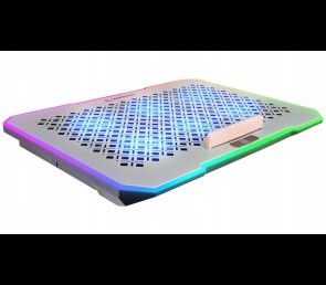 Rampage FREEZ Podstawka chłodząca laptopy 9-17 6 wentylatorów RGB srebrna