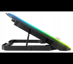 Rampage FREEZ Podstawka chłodząca laptopy 9-17 6 wentylatorów RGB srebrna