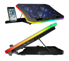Rampage METAFOR Podkładka chłodząca pod laptopa 10 19 cali RGB USB cicha