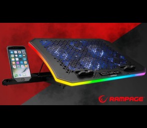 Rampage METAFOR Podkładka chłodząca pod laptopa 10 19 cali RGB USB cicha