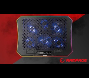 Rampage METAFOR Podkładka chłodząca pod laptopa 10 19 cali RGB USB cicha