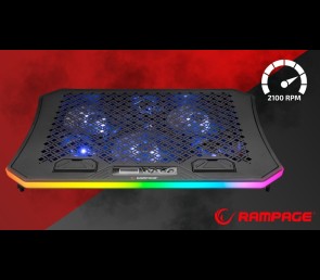 Rampage METAFOR Podkładka chłodząca pod laptopa 10 19 cali RGB USB cicha