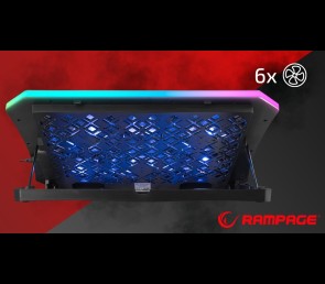 Rampage METAFOR Podkładka chłodząca pod laptopa 10 19 cali RGB USB cicha