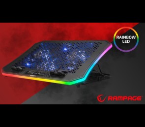 Rampage METAFOR Podkładka chłodząca pod laptopa 10 19 cali RGB USB cicha