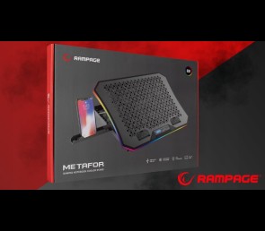 Rampage METAFOR Podkładka chłodząca pod laptopa 10 19 cali RGB USB cicha