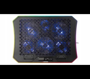 Rampage METAFOR Podkładka chłodząca pod laptopa 10 19 cali RGB USB cicha