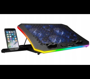 Rampage METAFOR Podkładka chłodząca pod laptopa 10 19 cali RGB USB cicha