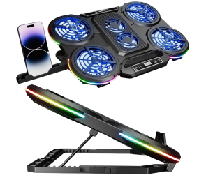 Rampage PROTE R6 Podstawka chłodząca laptop 10-17 RGB regulowana gamingowa
