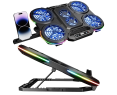 Rampage PROTE R6 Podstawka chłodząca laptop 10-17 RGB regulowana gamingowa Rampage PROTE R6 Podstawka chłodząca laptop 10-17 RGB regulowana gamingowa