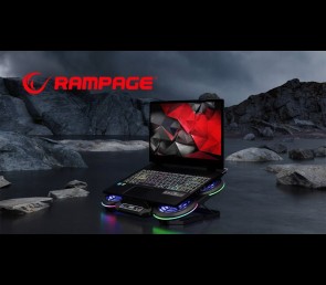 Rampage PROTE R6 Podstawka chłodząca laptop 10-17 RGB regulowana gamingowa