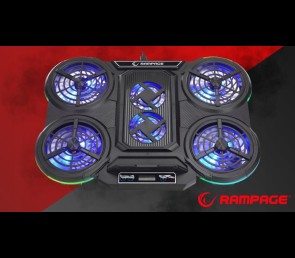 Rampage PROTE R6 Podstawka chłodząca laptop 10-17 RGB regulowana gamingowa