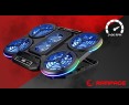 Rampage PROTE R6 Podstawka chłodząca laptop 10-17 RGB regulowana gamingowa Rampage PROTE R6 Podstawka chłodząca laptop 10-17 RGB regulowana gamingowa