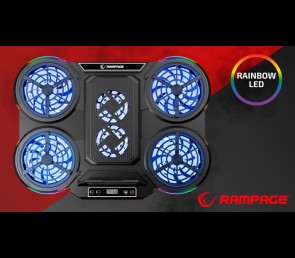 Rampage PROTE R6 Podstawka chłodząca laptop 10-17 RGB regulowana gamingowa