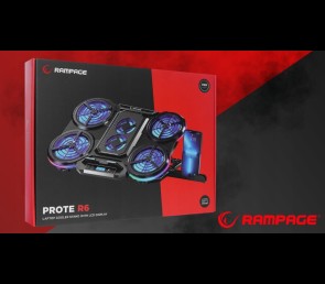 Rampage PROTE R6 Podstawka chłodząca laptop 10-17 RGB regulowana gamingowa