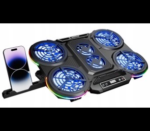 Rampage PROTE R6 Podstawka chłodząca laptop 10-17 RGB regulowana gamingowa