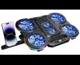 Rampage PROTE R6 Podstawka chłodząca laptop 10-17 RGB regulowana gamingowa Rampage PROTE R6 Podstawka chłodząca laptop 10-17 RGB regulowana gamingowa