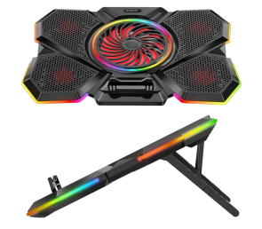 Rampage S47 CoolFlow podstawka chłodząca pod laptop 12-17 RGB regulowana