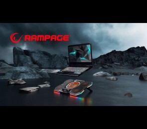 Rampage S47 CoolFlow podstawka chłodząca pod laptop 12-17 RGB regulowana
