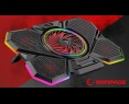 Rampage S47 CoolFlow podstawka chłodząca pod laptop 12-17 RGB regulowana