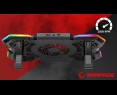 Rampage S47 CoolFlow podstawka chłodząca pod laptop 12-17 RGB regulowana