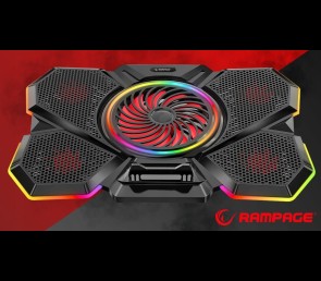 Rampage S47 CoolFlow podstawka chłodząca pod laptop 12-17 RGB regulowana