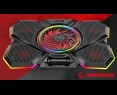 Rampage S47 CoolFlow podstawka chłodząca pod laptop 12-17 RGB regulowana
