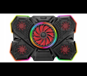 Rampage S47 CoolFlow podstawka chłodząca pod laptop 12-17 RGB regulowana