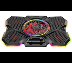 Rampage S47 CoolFlow podstawka chłodząca pod laptop 12-17 RGB regulowana