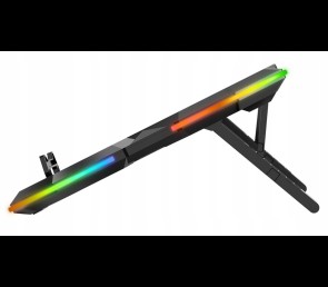 Rampage S47 CoolFlow podstawka chłodząca pod laptop 12-17 RGB regulowana