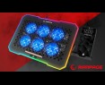 Rampage S48 FREEZ Podstawka chłodząca pod laptop 9-17 RGB 6 wentylatorów Rampage S48 FREEZ Podstawka chłodząca pod laptop 9-17 RGB 6 wentylatorów
