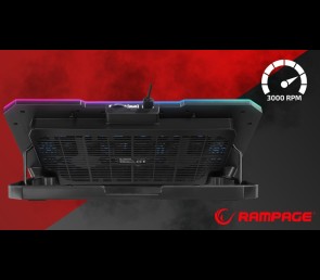 Rampage S48 FREEZ Podstawka chłodząca pod laptop 9-17 RGB 6 wentylatorów