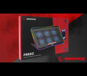 Rampage S48 FREEZ Podstawka chłodząca pod laptop 9-17 RGB 6 wentylatorów