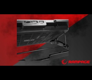 Rampage S48 FREEZ Podstawka chłodząca pod laptop 9-17 RGB 6 wentylatorów
