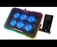 Rampage S48 FREEZ Podstawka chłodząca pod laptop 9-17 RGB 6 wentylatorów Rampage S48 FREEZ Podstawka chłodząca pod laptop 9-17 RGB 6 wentylatorów
