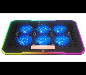 Rampage S48 FREEZ Podstawka chłodząca pod laptop 9-17 RGB 6 wentylatorów