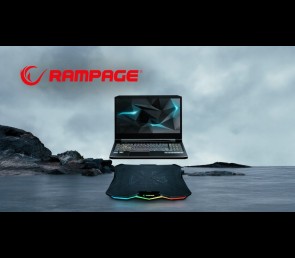 Rampage Showy AD-RC8 podstawka chłodząca pod laptop 10-17 RGB regulowana