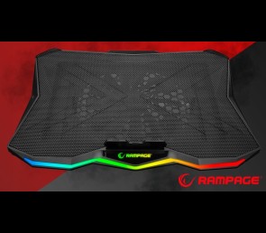 Rampage Showy AD-RC8 podstawka chłodząca pod laptop 10-17 RGB regulowana