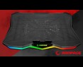 Rampage Showy AD-RC8 podstawka chłodząca pod laptop 10-17 RGB regulowana