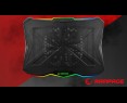 Rampage Showy AD-RC8 podstawka chłodząca pod laptop 10-17 RGB regulowana