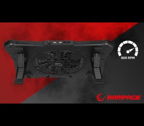 Rampage Showy AD-RC8 podstawka chłodząca pod laptop 10-17 RGB regulowana