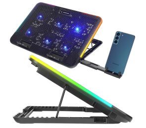 Rampage Sixpower R9 podstawka chłodząca pod laptop 15 cali RGB regulowana