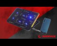 Rampage Sixpower R9 podstawka chłodząca pod laptop 15 cali RGB regulowana Rampage Sixpower R9 podstawka chłodząca pod laptop 15 cali RGB regulowana