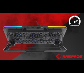 Rampage Sixpower R9 podstawka chłodząca pod laptop 15 cali RGB regulowana