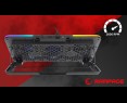 Rampage Sixpower R9 podstawka chłodząca pod laptop 15 cali RGB regulowana Rampage Sixpower R9 podstawka chłodząca pod laptop 15 cali RGB regulowana