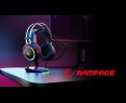 Rampage Tower T14 Stojak na słuchawki gaming RGB hub 2x USB stabilny czarny Rampage Tower T14 Stojak na słuchawki gaming RGB hub 2x USB stabilny czarny
