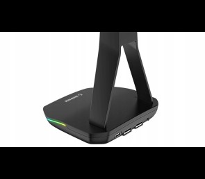 Rampage Tower T14 Stojak na słuchawki gaming RGB hub 2x USB stabilny czarny