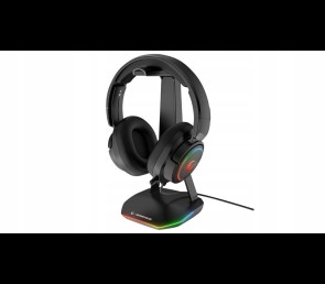 Rampage Tower T14 Stojak na słuchawki gaming RGB hub 2x USB stabilny czarny