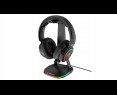 Rampage Tower T14 Stojak na słuchawki gaming RGB hub 2x USB stabilny czarny Rampage Tower T14 Stojak na słuchawki gaming RGB hub 2x USB stabilny czarny
